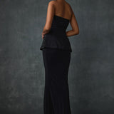 Glissara Off-shoulder Devil Peplum Top With Skirt Set Namrata Joshipura Online