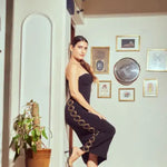 FATIMA SANA SHAIKH IN METALLIC CHAIN DRESS Namrata Joshipura Online (Celebrity Muses)