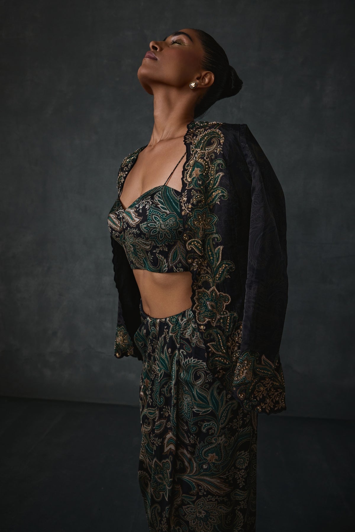 Paisley Jacket And Skirt Set Namrata Joshipura Online