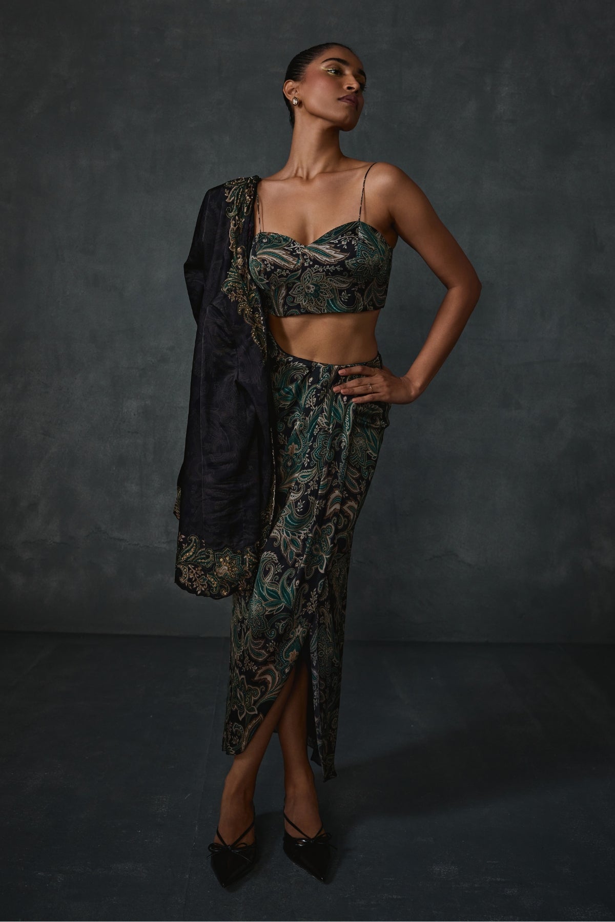 Paisley Jacket And Skirt Set Namrata Joshipura Online