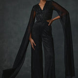 Glissara Cape Sleeves Jumpsuit Namrata Joshipura Online