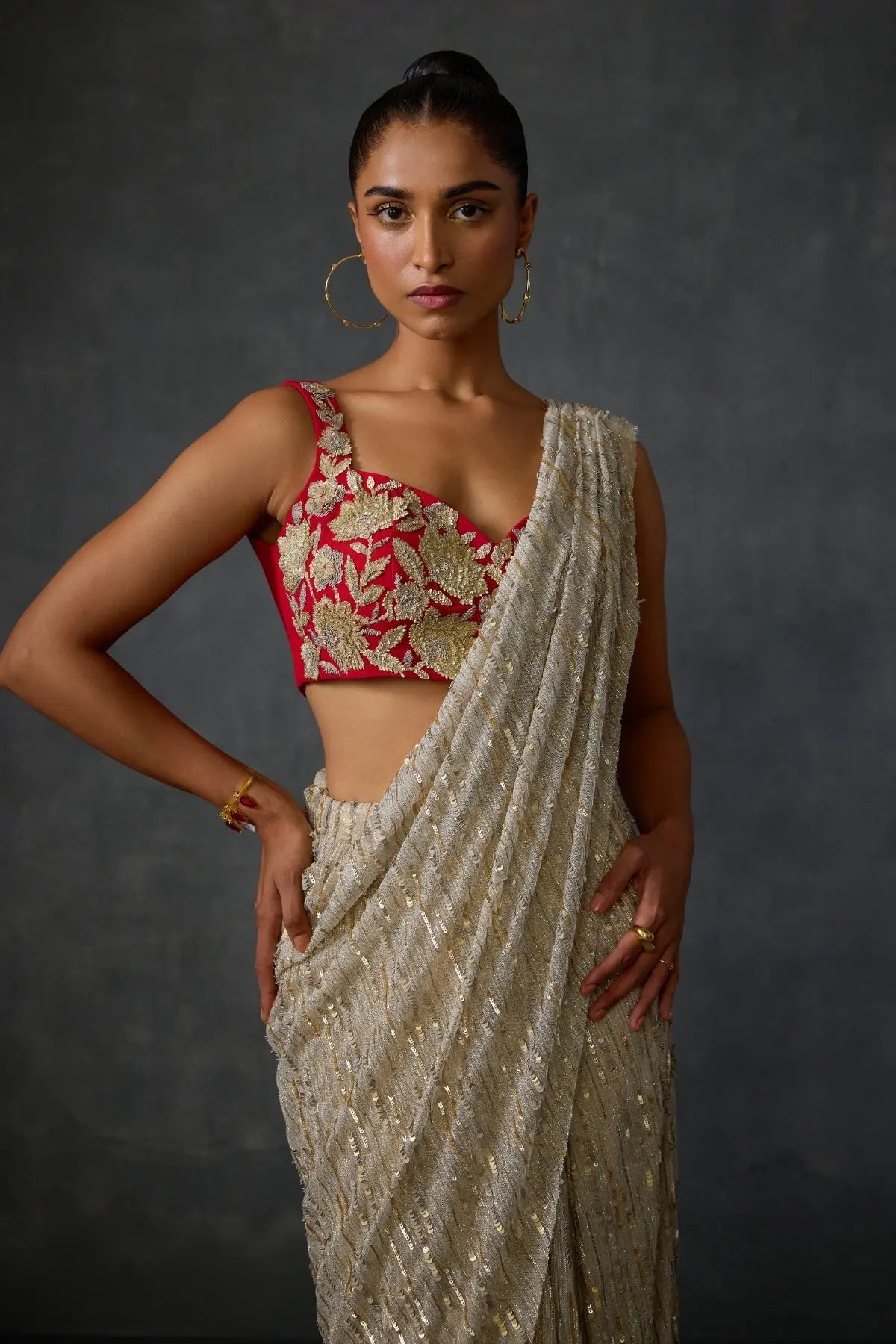 Autumn Bloom Draped Saree Namrata Joshipura Online