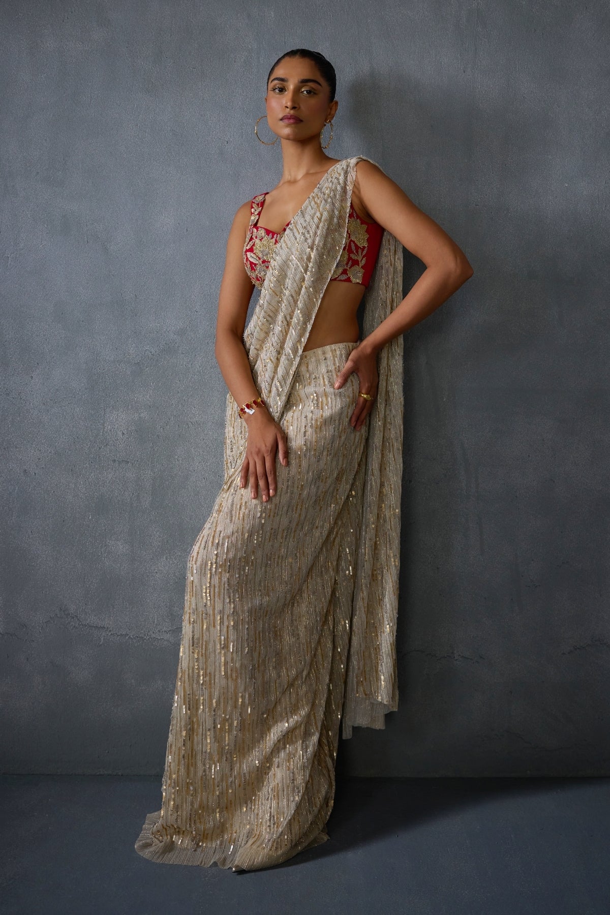 Autumn Bloom Draped Saree Namrata Joshipura Online