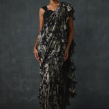 Paillette Foiled Draped Saree Namrata Joshipura Online