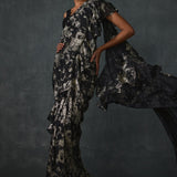 Paillette Foiled Draped Saree Namrata Joshipura Online