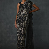 Paillette Foiled Draped Saree Namrata Joshipura Online