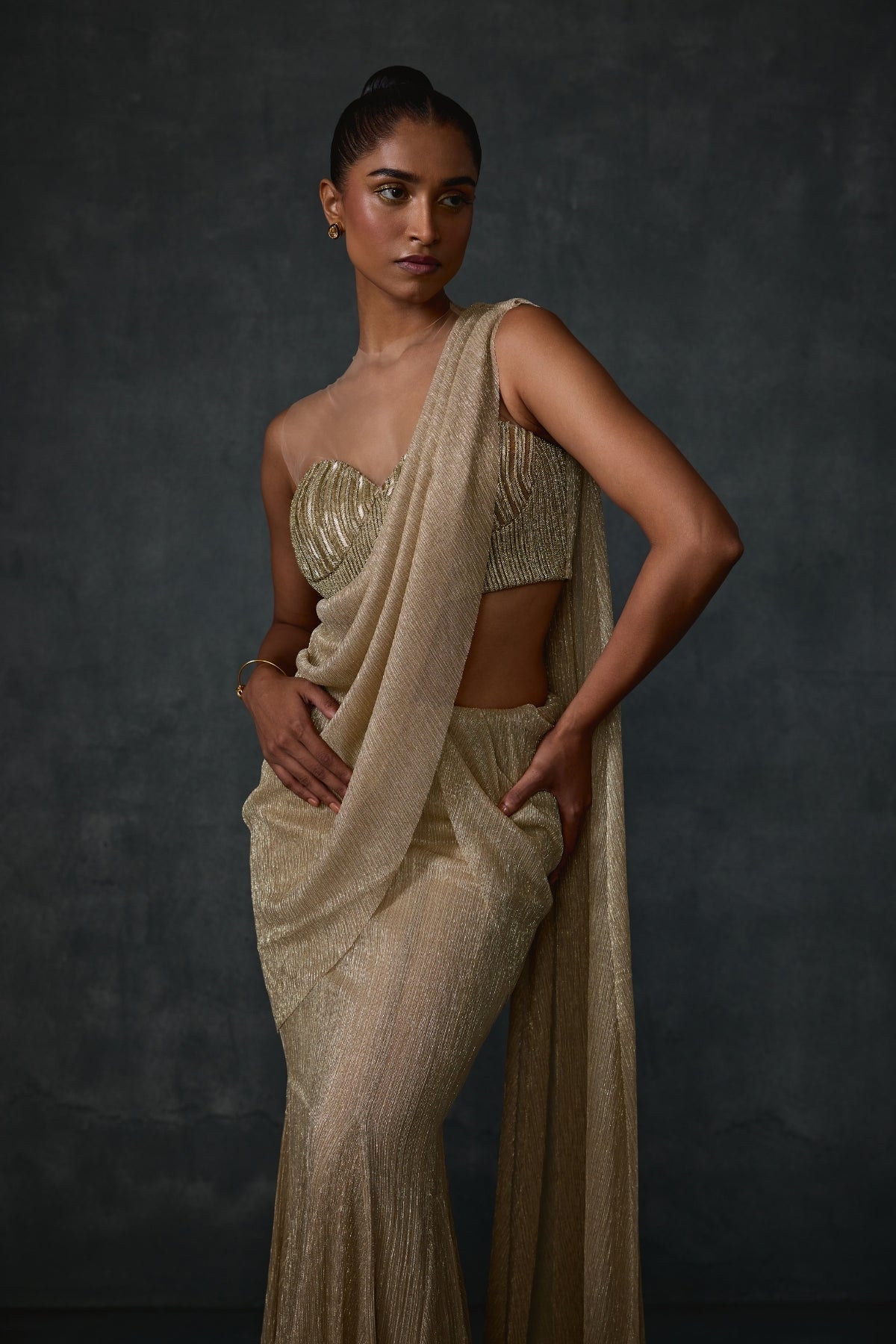 Glissara Godet Draped Saree Namrata Joshipura Online