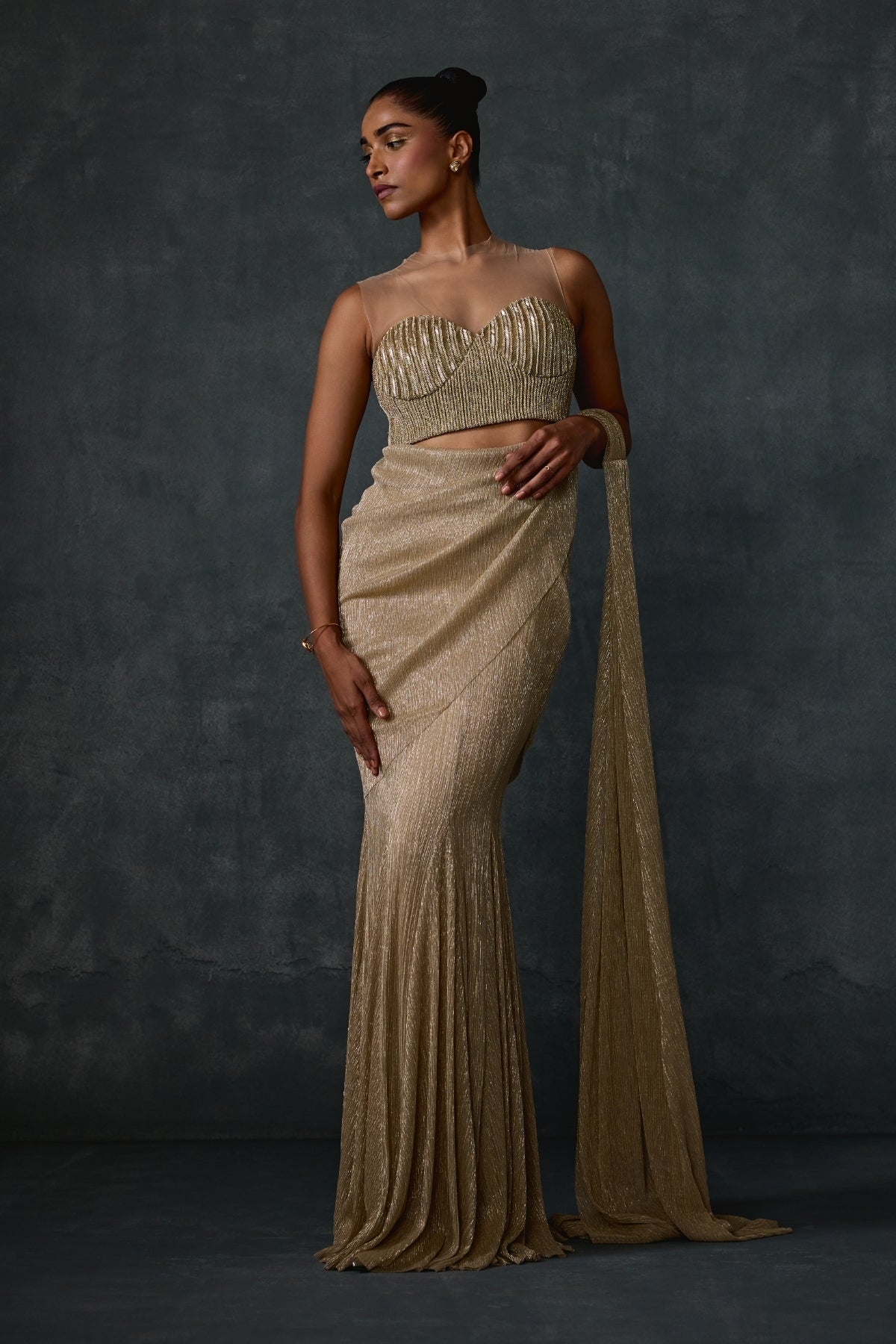 Glissara Godet Draped Saree Namrata Joshipura Online