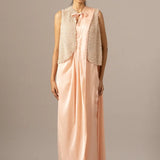Lulu Crusted Blouse With Draped Saree Namrata Joshipura Online