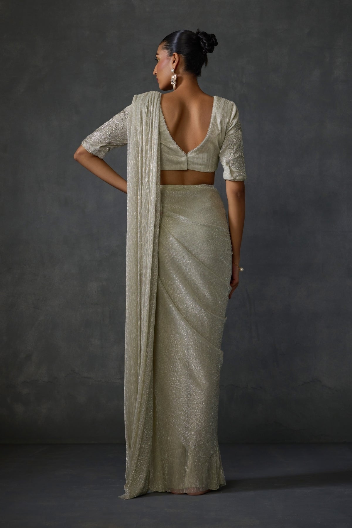 Peizuli Metalic Draped Saree Namrata Joshipura Online