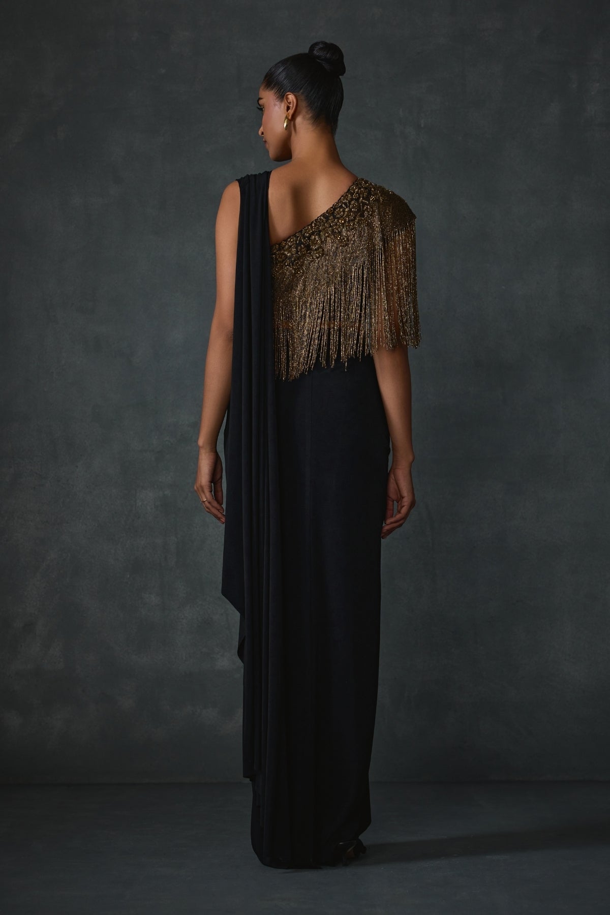 Akari Fringe Draped Saree Namrata Joshipura Online