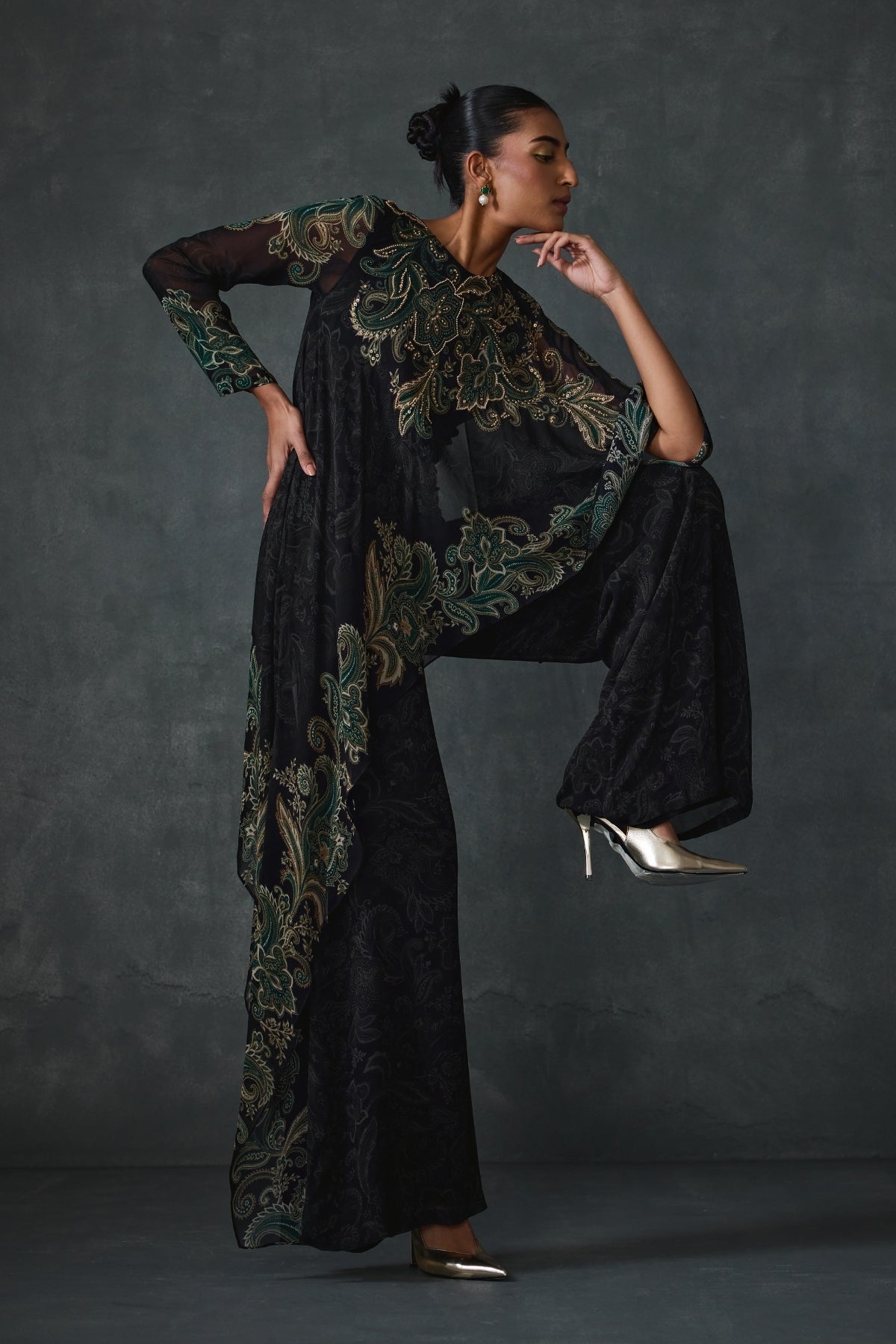 Paisley Cape Style Jumpsuit Namrata Joshipura Online