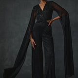 Glissara Cape Sleeves Jumpsuit Namrata Joshipura Online
