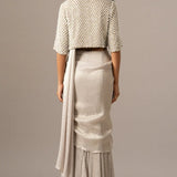 Pearl Drop Jacket With Mermaid Drape Namrata Joshipura Online