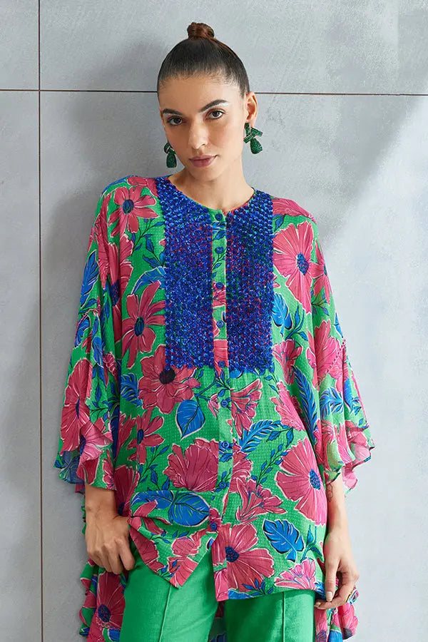 Zinnia Frill Sleeve Tunic Namrata Joshipura