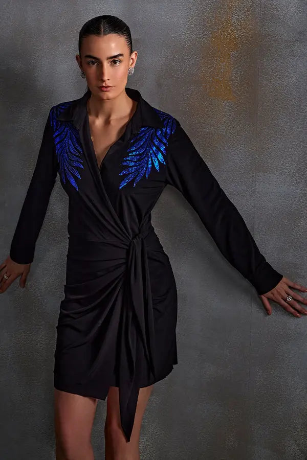 Autumn Fern Tie Up Dress Namrata Joshipura