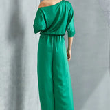 River Leaf Drop Shoulder Jumpsuit Namrata Joshipura