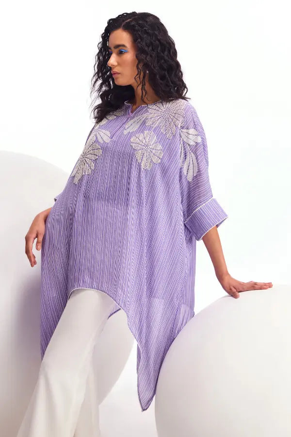 Zebrina Stripes Zipper Tunic Namrata Joshipura