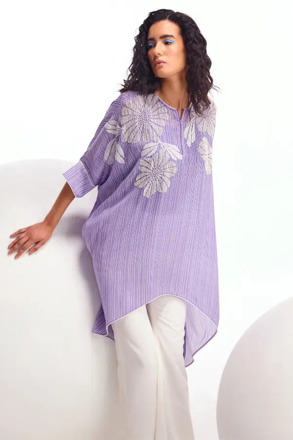 Zebrina Stripes Zipper Tunic Namrata Joshipura
