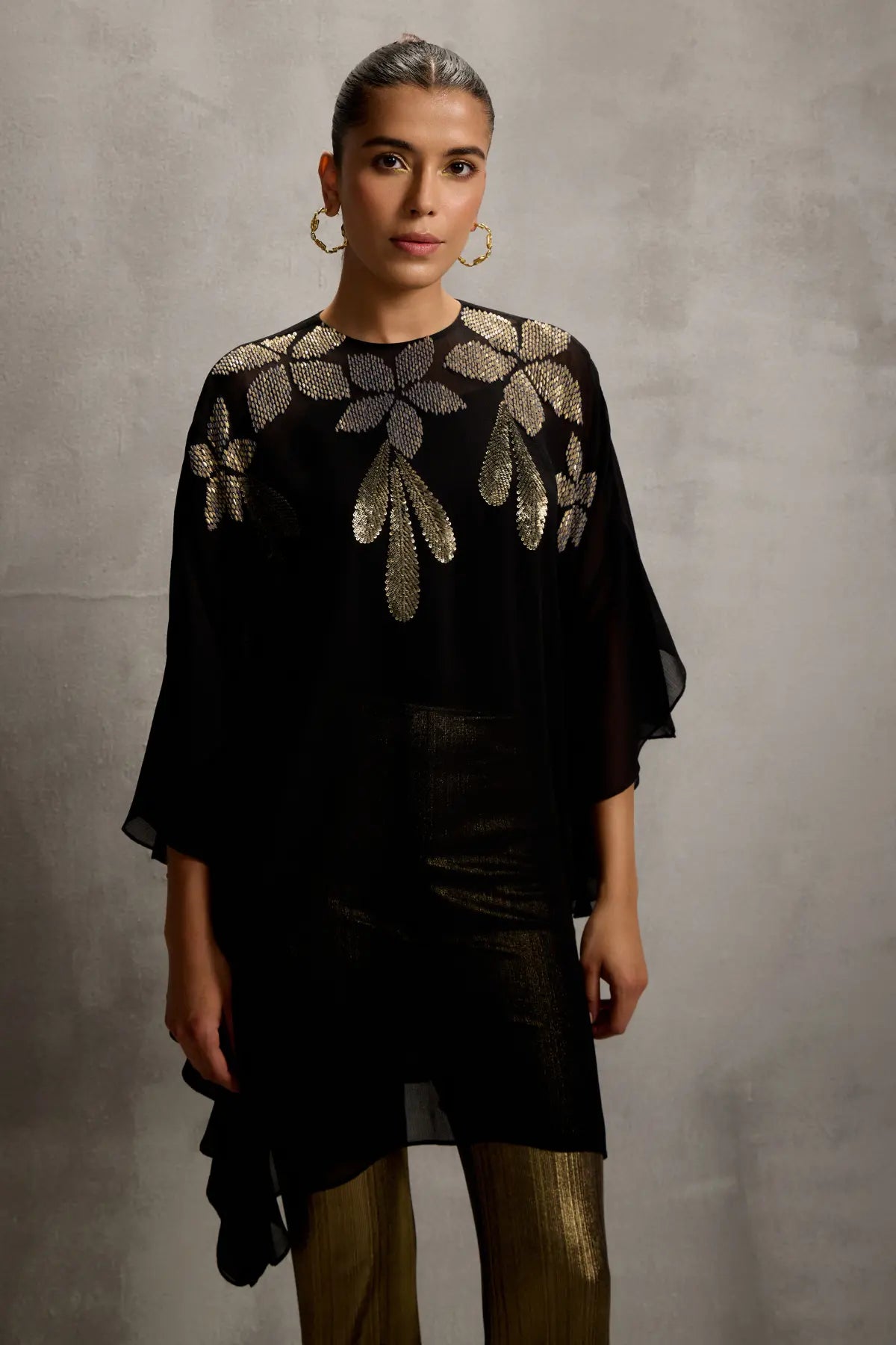 Moonflower Side Ruffle Tunic Namrata Joshipura