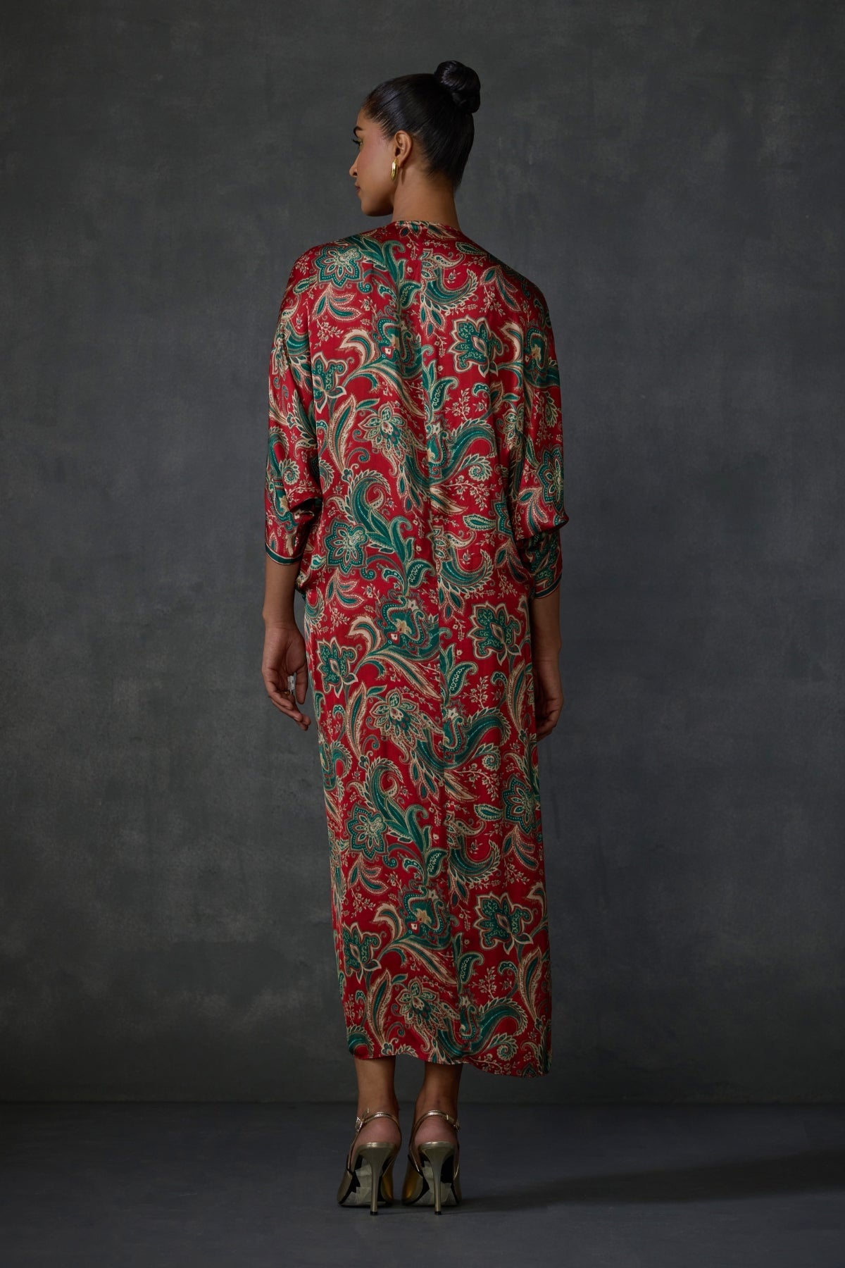 Winter Paisley Drawstring Dress Namrata Joshipura Online