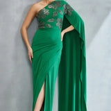 River Leaf One off Shoulder Gown Namrata Joshipura