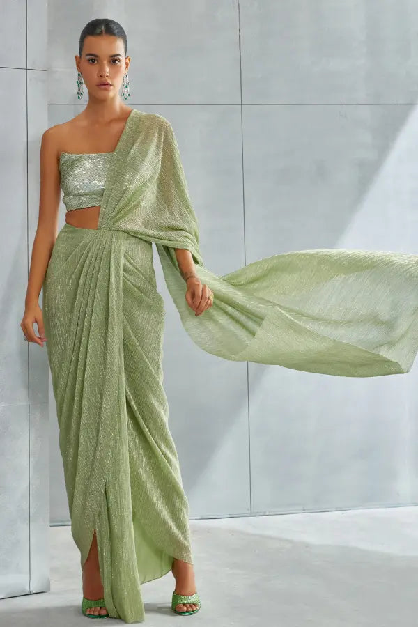Fox Tail Drape Saree Namrata Joshipura