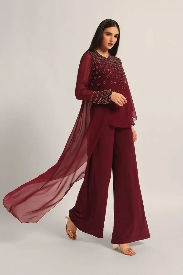 SILVER DUST FRONT FLAP JUMPSUIT Namrata Joshipura Online