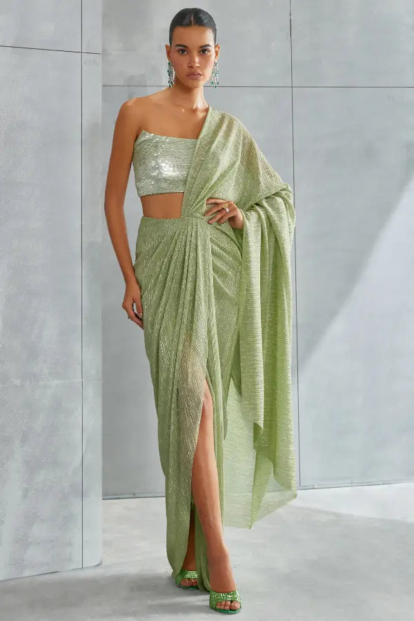 Fox Tail Drape Saree Namrata Joshipura