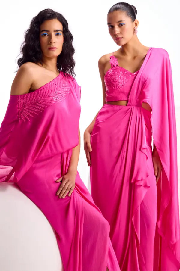 Rosa Baroque Drape Saree Namrata Joshipura