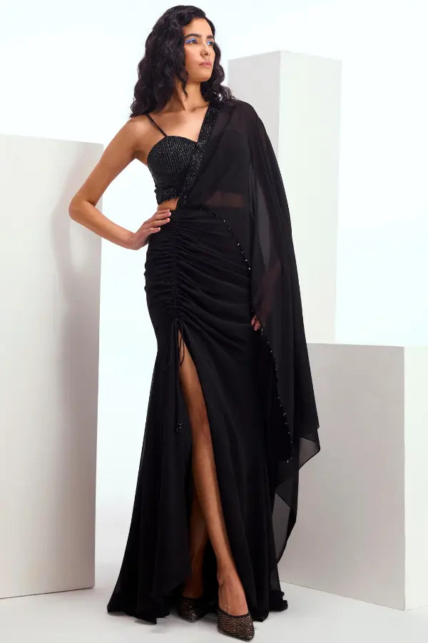 Metallic Cord Drape Saree Namrata Joshipura