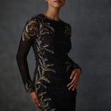 Autumn Fern Side Fringe Gown Namrata Joshipura Online