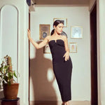 FATIMA SANA SHAIKH IN METALLIC CHAIN DRESS Namrata Joshipura Online (Celebrity Muses)