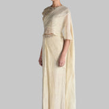 CRUSTED BLOUSE WITH DRAPED SAREE