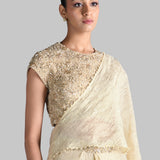 CRUSTED BLOUSE WITH DRAPED SAREE