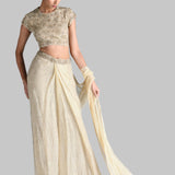 CRUSTED BLOUSE WITH DRAPED SAREE
