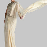 CRUSTED BLOUSE WITH DRAPED SAREE