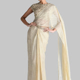 CRUSTED BLOUSE WITH DRAPED SAREE