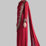 GOLDEN PETAL DRAPE JUMPSUIT