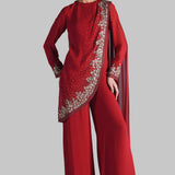 GOLDEN PETAL DRAPE JUMPSUIT