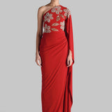 CRUSTED MOONFLOWER OFF SHOULDER GOWN