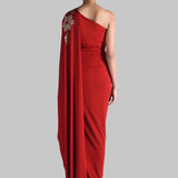 CRUSTED MOONFLOWER OFF SHOULDER GOWN
