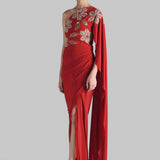 CRUSTED MOONFLOWER OFF SHOULDER GOWN