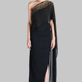 CORDELIA ONE OFF SHOULDER GOWN