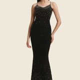 Silver Dust Cowl Neck Gown