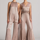 STAR DUST CAPE SLEEVE JUMPSUIT