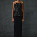 Glissara Off-shoulder Devil Peplum Top With Skirt Set Namrata Joshipura Online