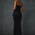 Glissara Off-shoulder Devil Peplum Top With Skirt Set Namrata Joshipura Online