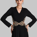 GOLD GILT WAIST CUT JUMPSUIT
