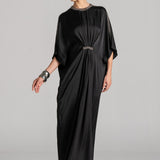 JEWEL CLUSTER FRONT GATHERED DRESS